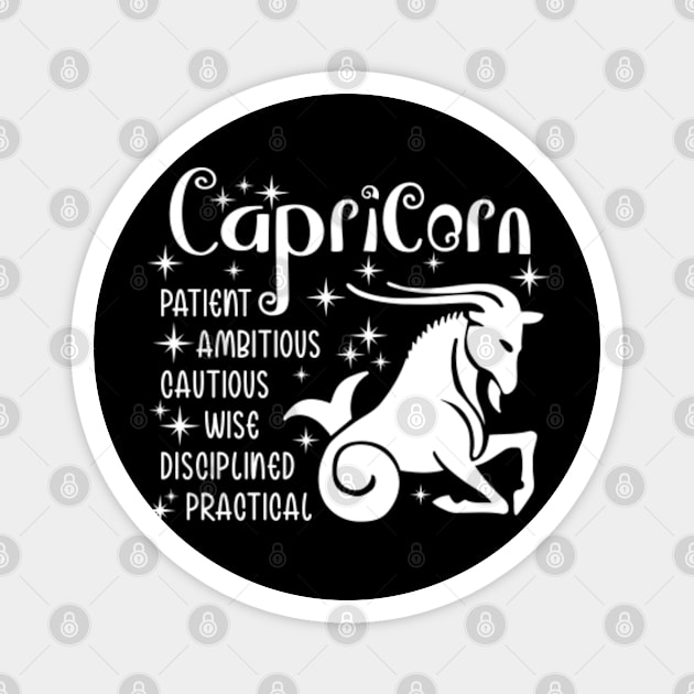 Zodiac Signs Capricorn Magnet by HYPERBOXJGJ